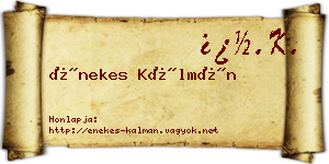 Énekes Kálmán névjegykártya