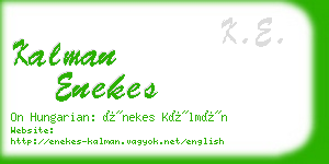 kalman enekes business card